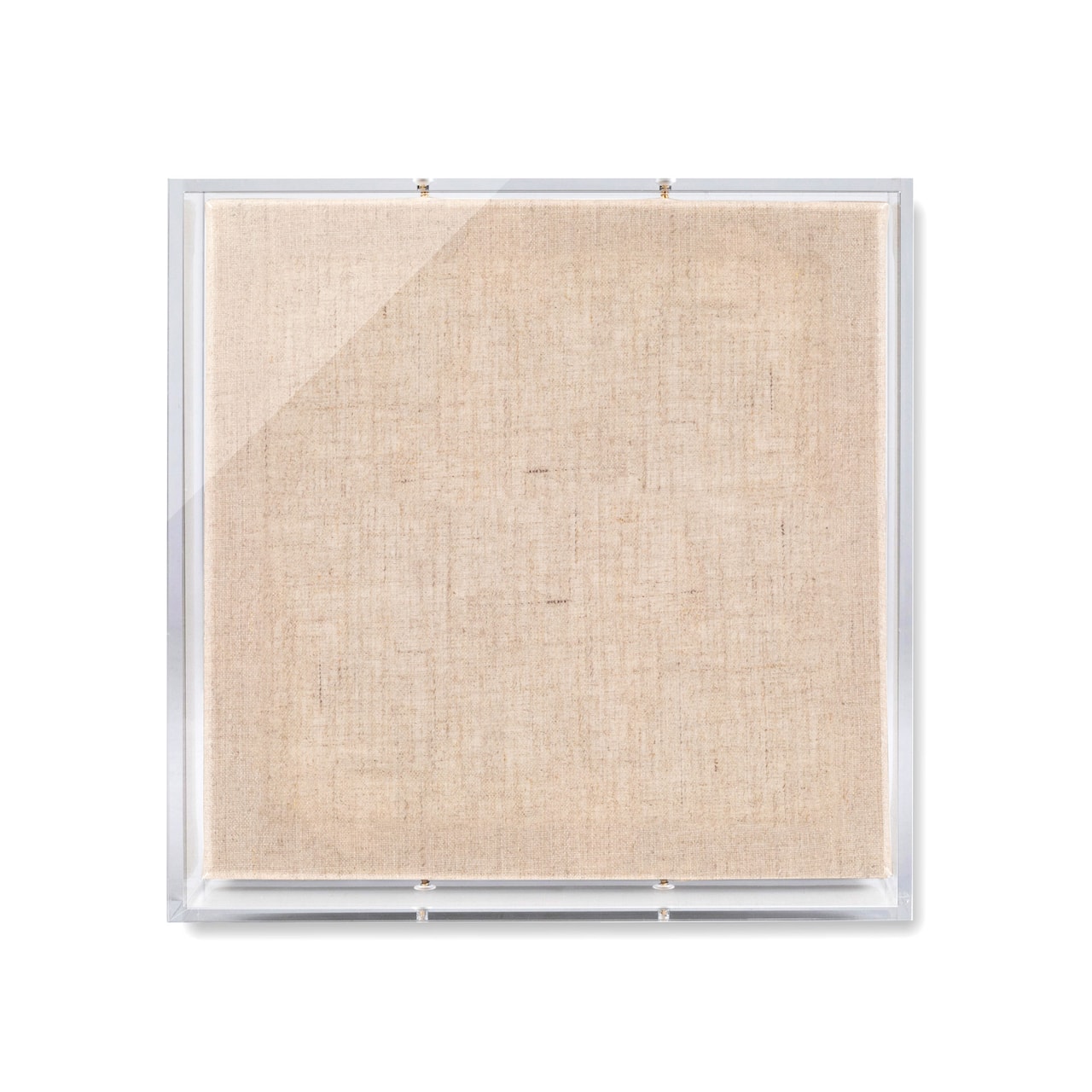 Wexel Art 2" Depth Clear UV Grade Acrylic Shadowbox with Beige Linen Stretched Canvas